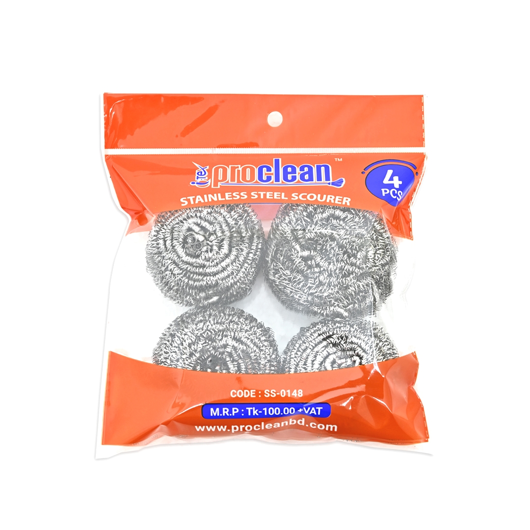 Proclean Stainless Steel Scourer_SS-0148 (4pcs )