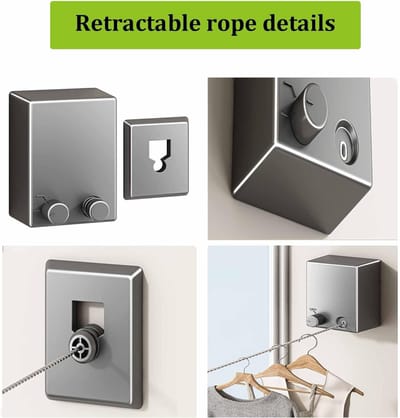 Proclean Retractable Clothesline Stainless Steel Wall Mount Rope 4.2M_CL-2913_img_7