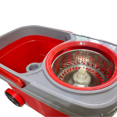 Proclean 8 Wheels SS Mop Head Premium Spin Mop RM-0582_Red_img_8